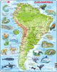 Selecta Larsen Pluzzle Map Sud, America Geografica con animali, 65st.