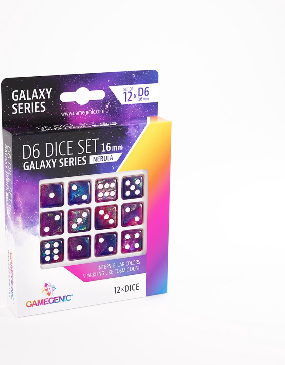 Set di dadi Gamegenic serie Galaxy Nebula D6 (12 pezzi) - accessori