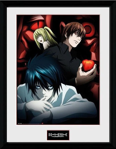 Merchandising death note - impresión coleccionista 30x40 - light l y misa