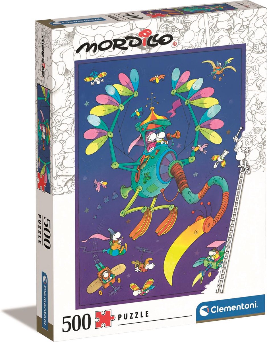 Clementoni - puzzle 500 pezzi - mordillo impossibile - puzzle per adulti e bambini - 14-99 anni