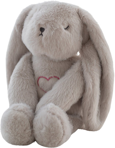 Peluche Lulla Doll Lulla Bunny Sleep grigio – con respirazione naturale del battito cardiaco – aiuta a dormire – funziona fino a 12 ore – ipoallergenico lavabile – per neonati, bambini prematuri