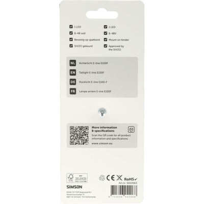 Fanale posteriore Simson Aurora e-line e100f