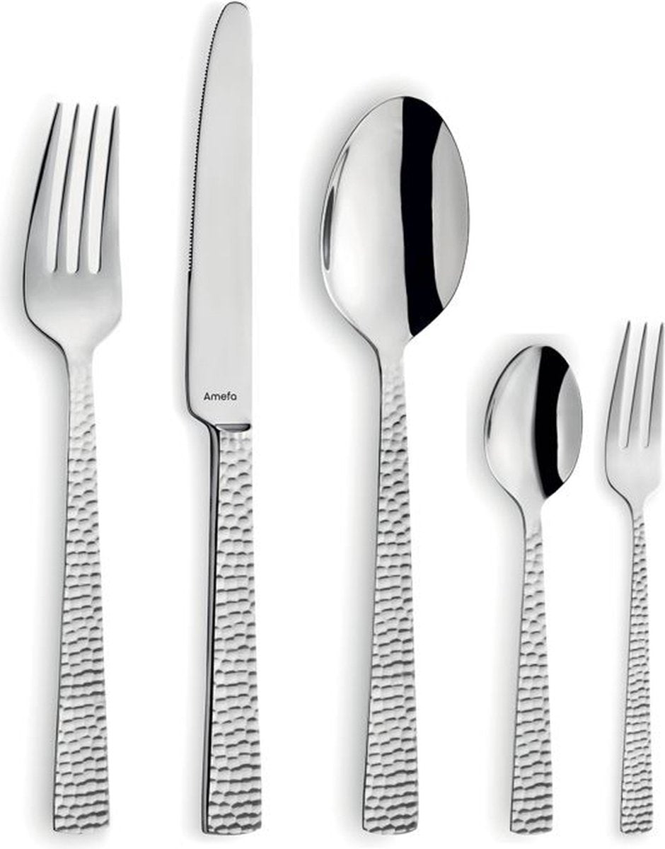 Amefa felicity - Set posate 30 pezzi - comprese forchette dolce - per 6 persone - Argento