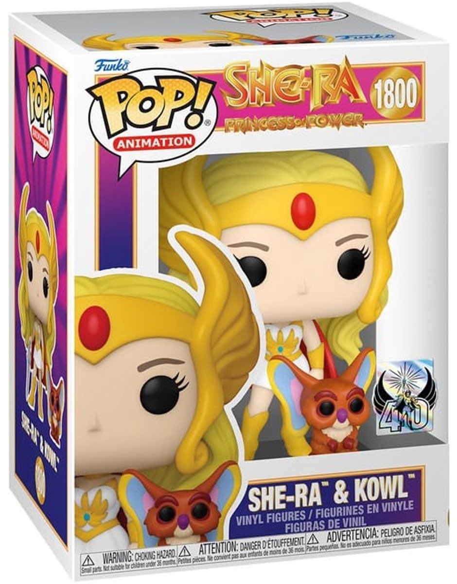 Funko masters of the universe she-ra - she-ra con kowl figura de vinilo 1800 pop unisex! - multicolor - estándar