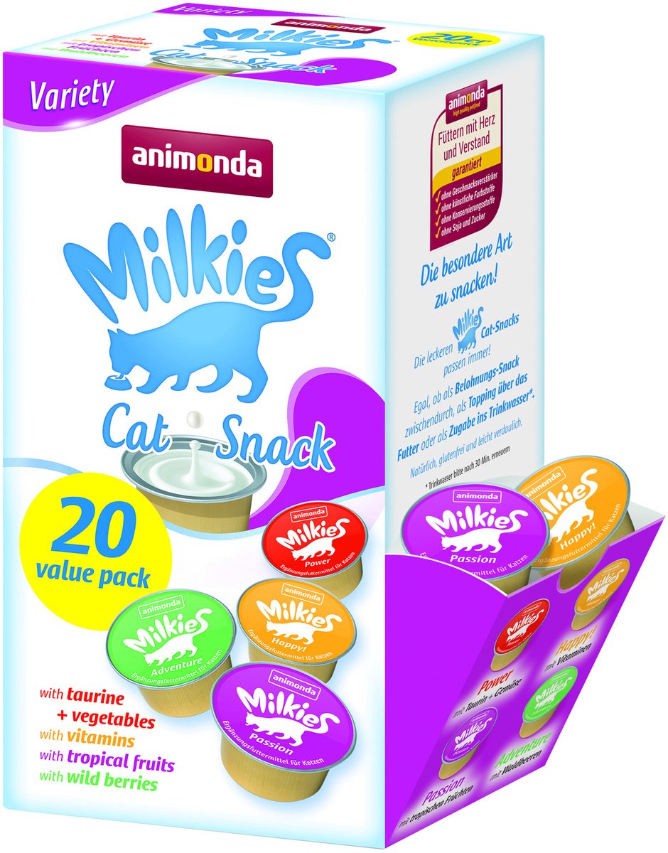 Animonda milkies variety value pack - kattensnack - assorti 20x15 g 20 stuks