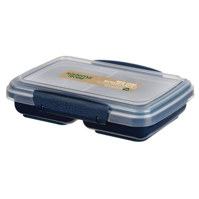 Sistema Sistema Snack Taking Box 2 Compartments 350 ml Assorti Blue Blue