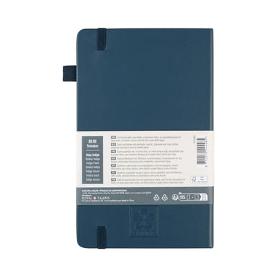Sakura • notebook squared 13x21cm deep indigo