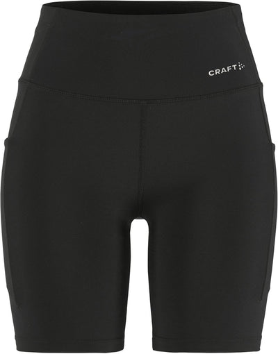 Craft essence short tights 3 w women's sports leggings - black