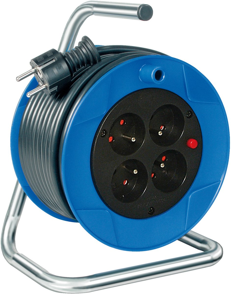 Carrete de cable compacto Brennerstuhl 15m h05vv-f 3g1.5