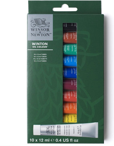 Winsor Newton 1490701 Set di colori a olio Winton – 10 × 12 ml – Pittura a olio per principianti e artisti – Set per principianti