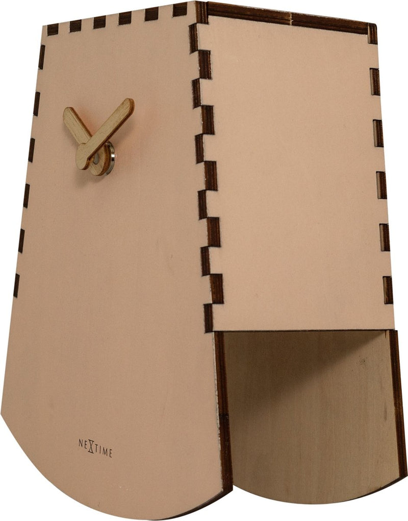 Nexttime Rocky – Orologio da tavolo – 20 cm – Legno – Salmone – Orologio mobile