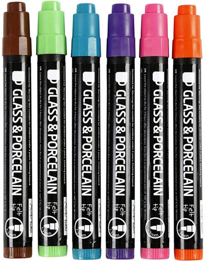 Creative Company Glasen Porcelain afferma Extra Colours, 6st.