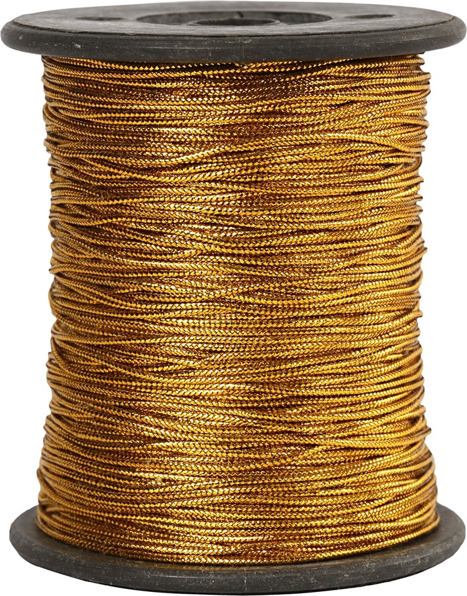 Cordón de la compañía Createiv, espesor 0.5 mm, oro, 100 m 1 rollo