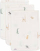 Jollein - salvietta idrofila per bambini - cotone - 3 pezzi - Jungle Jambo - salvietta per bambini, salviette idrofile -15x20 cm