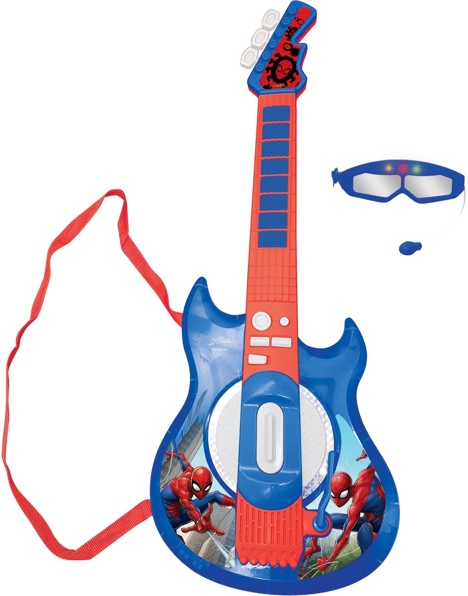 Lexibook spider-man elektrische gitaar met brilmicrofoon