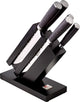 Richardson Sheffield - uta - set coltelli da 5 pezzi - incluso ceppo portacoltelli di design - coltelli martellati - legno pakka