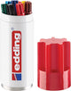 Pennarello indelebile Edding 3000 - 8 colori - 8 pennarelli in barattolo - punta tonda 1,5-3 mm - resistente all'acqua e all'abrasione - per cartone, plastica, legno, metallo, ecc. - pennarelli ad alcool per adulti