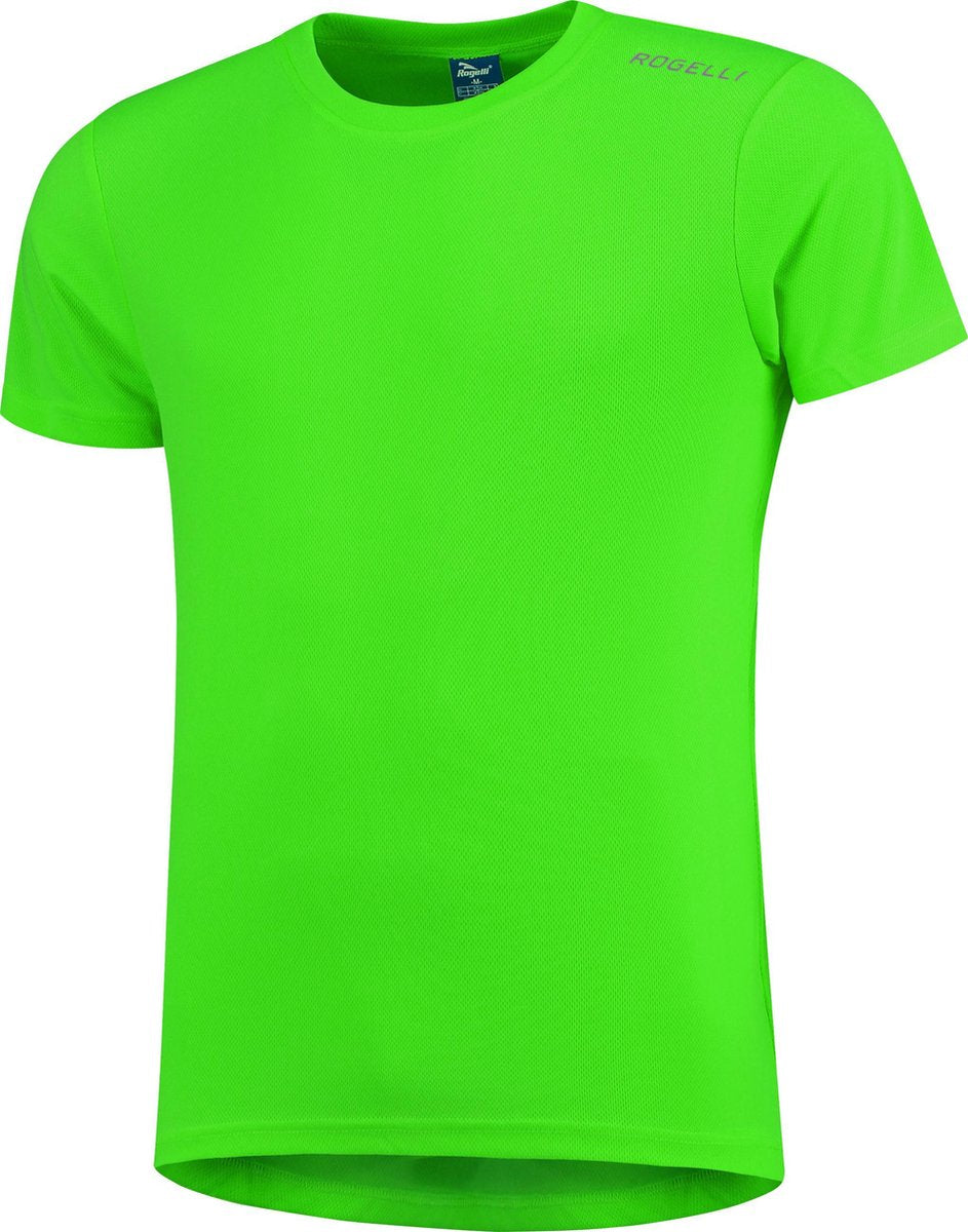 Maglia da corsa promozionale Rogelli da uomo - maniche corte - verde - xs