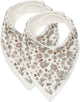 Jollein babero bandana flores retro (pack de 2)