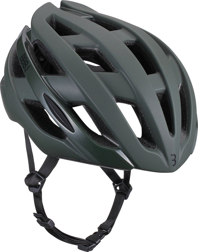 Bbb ciclismo hawk casco de bicicleta de carreras - mediano: 54-58 cm - casco de ciclismo - casco de bicicleta adultos - casco deportivo - verde oliva mate - bhe-151