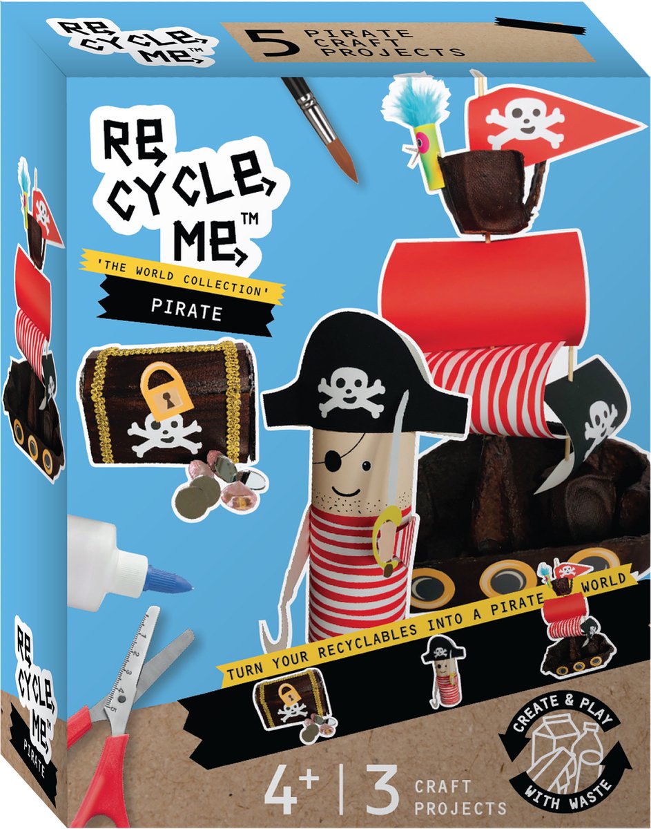 Re-cycle-me™ re-cycle-me knutselset pirate world