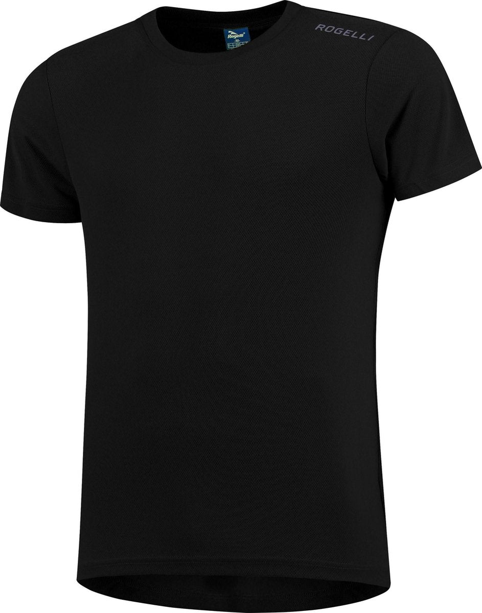 Rogelli promo hardloopshirt heren - korte mouwen - zwart - xl