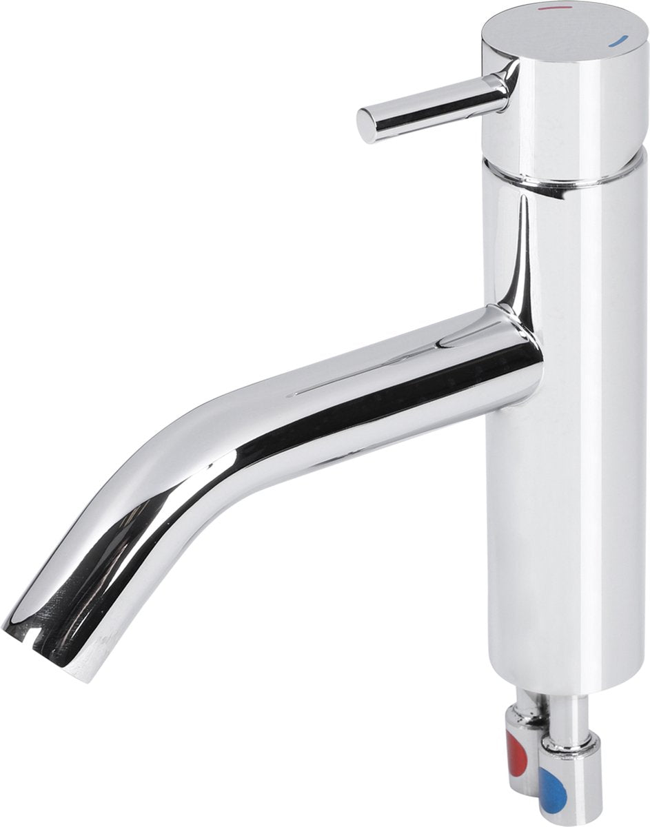 Grifo para lavabo Differnz - grifo monomando - grifo curvo - frío caliente - cromo
