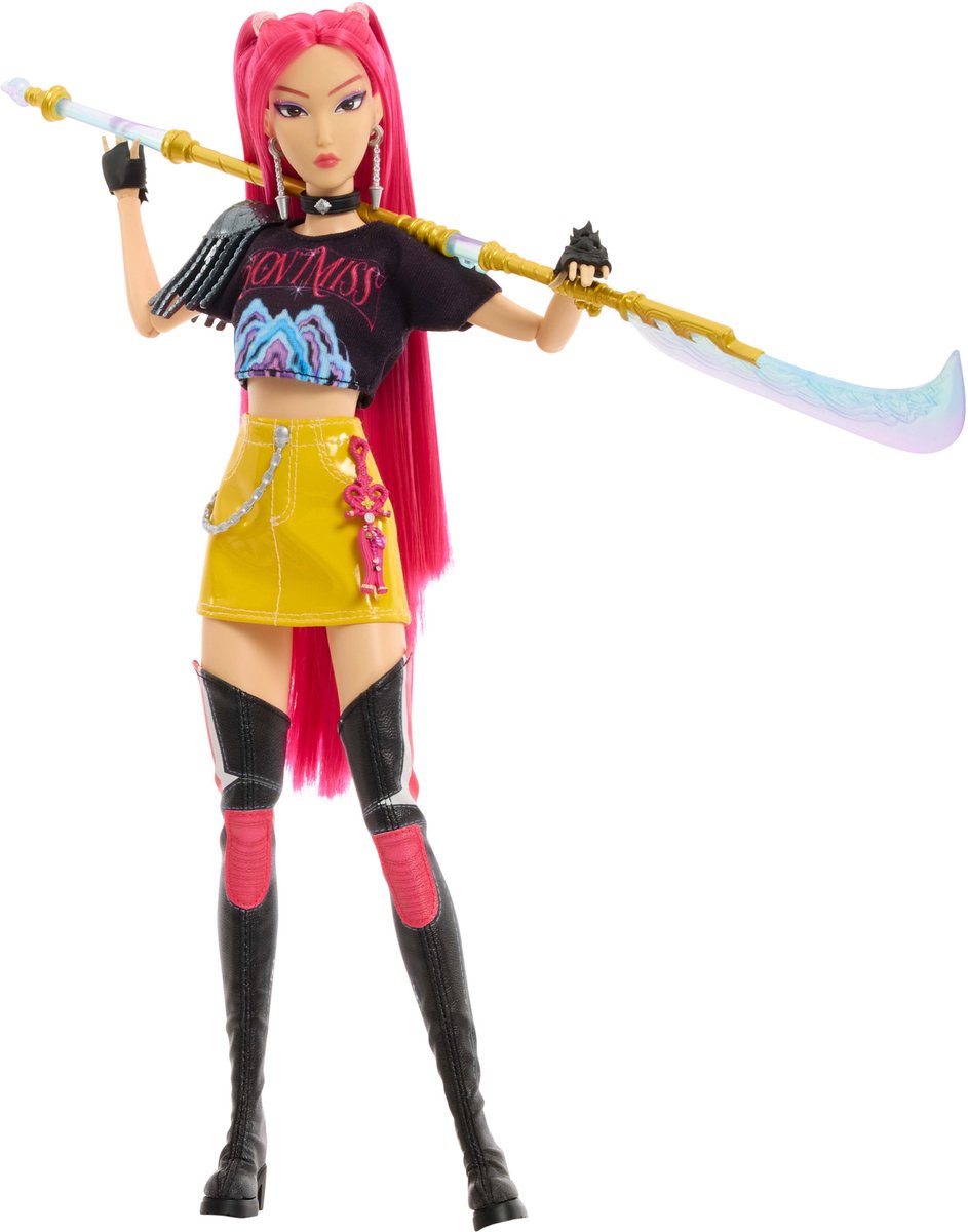 Mattel kpop demonhunters huntr x mira - bambola alla moda