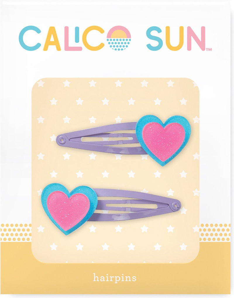 Calico sun - pinzas para el cabello alexa - corazón