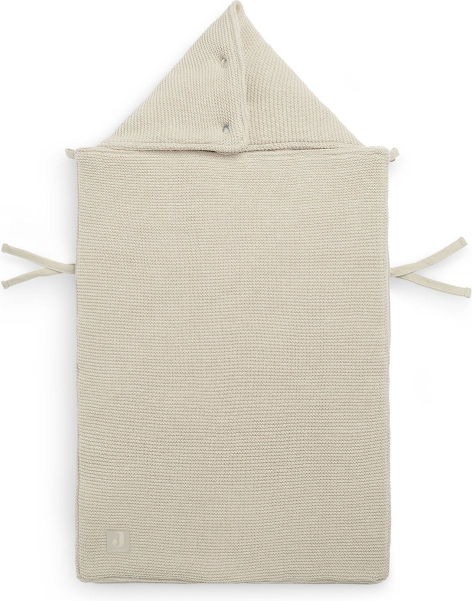 Jollein - saco para silla de paseo de coche (turrón) - punto básico - algodón - poliéster - saco maxi cosi, cochecito o silla de coche - 42x82cm