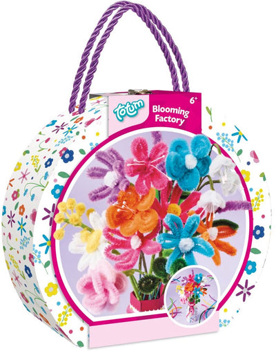Valigia artigianale Totum che realizza fiori con ciniglia - fabbrica in fiore - giocattoli creativi da 90 pezzi per bambini e adulti dai 6 anni - consiglio regalo