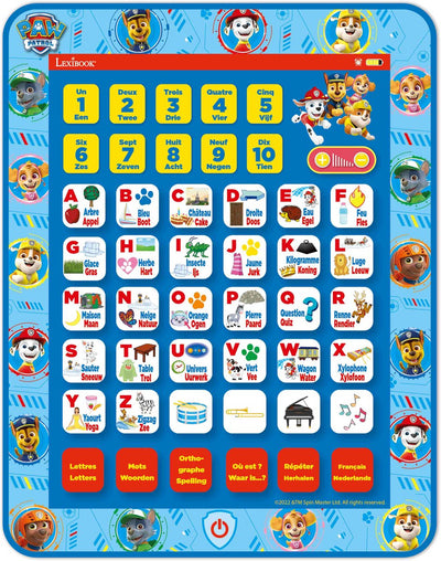 Lexibook tablette educativo bilingue pat Patrol en français et en anglais