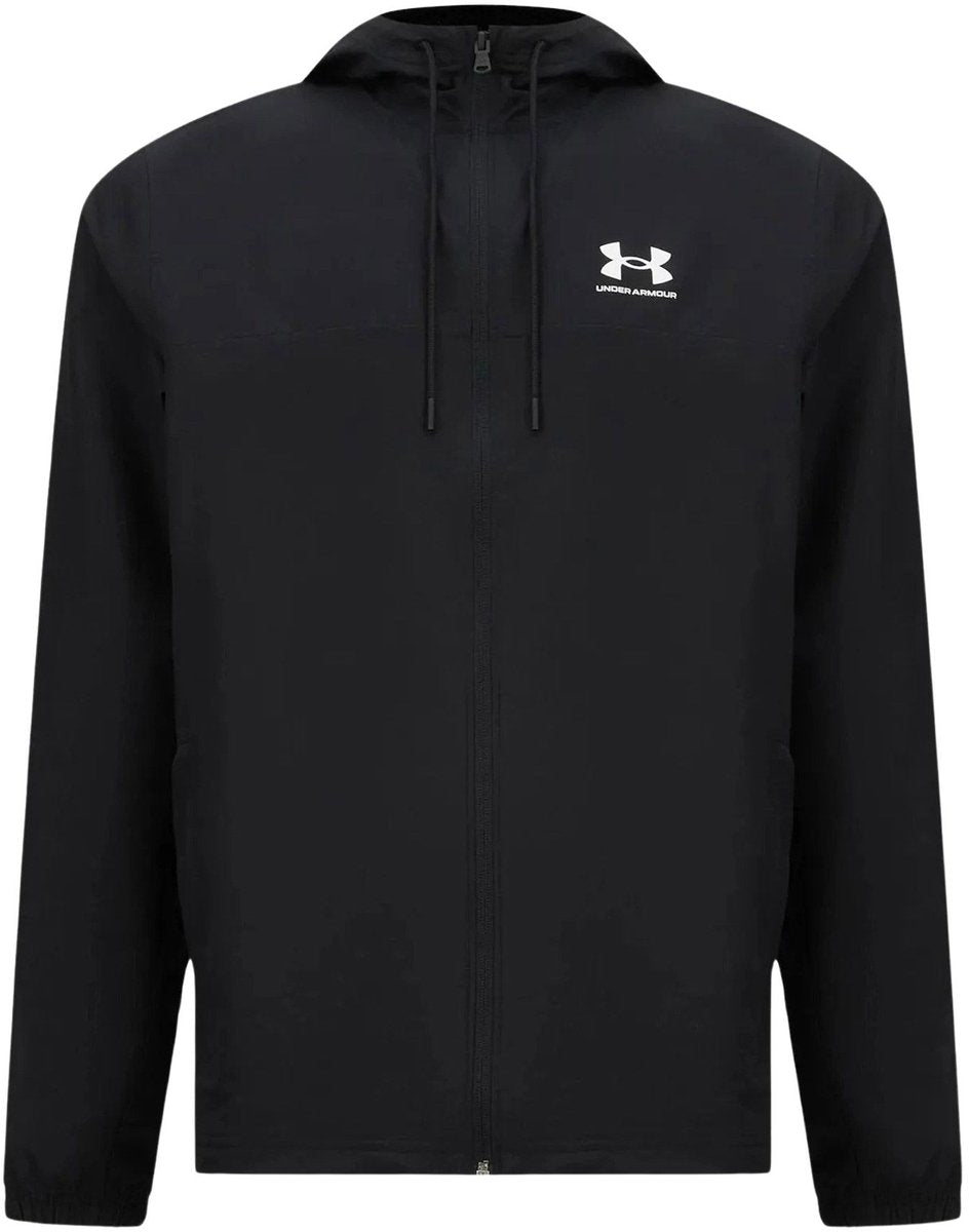 Under armour ua rival wvn windbreaker-blk heren sportjas - zwart - wit