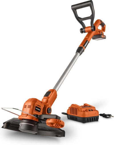 Cortabordes inalámbrico powerplus dual power powdpg75421 - 20 v y 260 mm ø, con batería y cargador, herramienta de jardín 2 en 1 como cortacésped y bordeadora para tu jardín