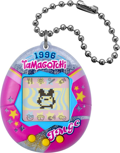 Bandai – Tamagotchi Original – College Sweat – Interactive Animal LCD Screen in French, Mini Games – Gift Idea Virtual Animal Game – Tamagotchi Pink and Silver – Children's Toys 8 Years and + – 46175