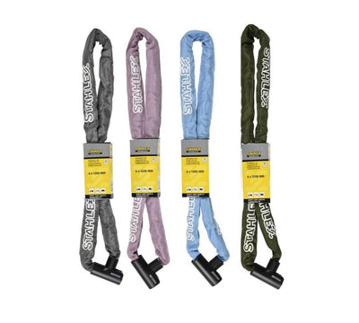 Bloqueo de cadena Stahlex 995 negro con candado, 6x1200 mm