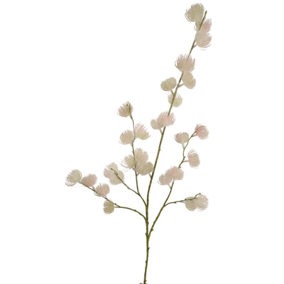 Roberts collection rama artificial bola de pelusa blanco rosa 108cm