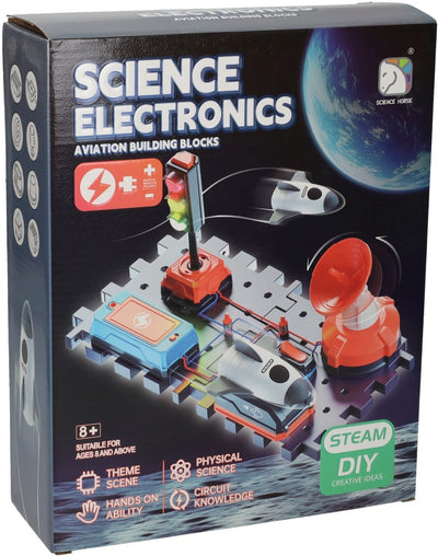 Science electronics electrical aviation construction set with traffic light