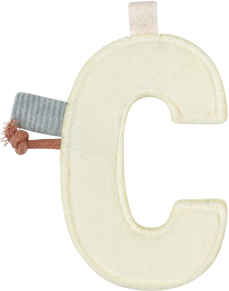 Piccolo elemento ghirlanda olandese - lettera c - ecru