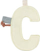 Piccolo elemento ghirlanda olandese - lettera c - ecru