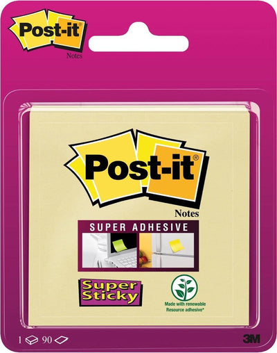 Blocco post-it 6920 super adesivo 76x76mm giallo