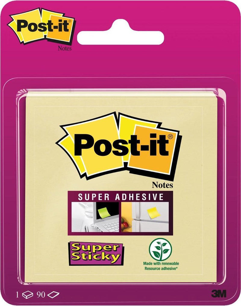 Blocco post-it 6920 super adesivo 76x76mm giallo