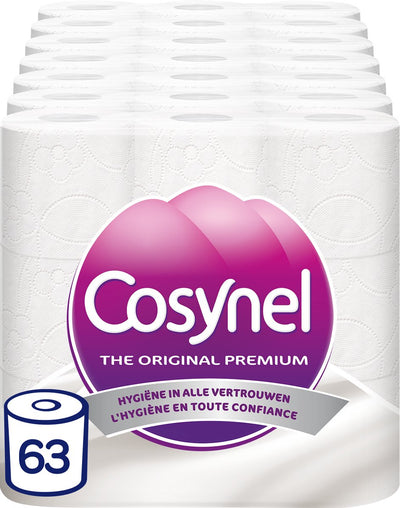 Carta igienica Cosynel - 63 rotoli - bianca 3 veli - confezione risparmio