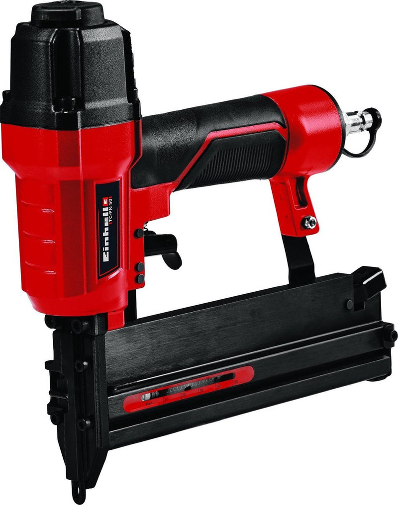 Chiodatrice pneumatica Einhell tc-pn 50 - per graffe e chiodi - regolazione della profondità - incl. 1500 graffette e 2000 chiodi - incl. custodia per trasporto e conservazione - escl. compressore