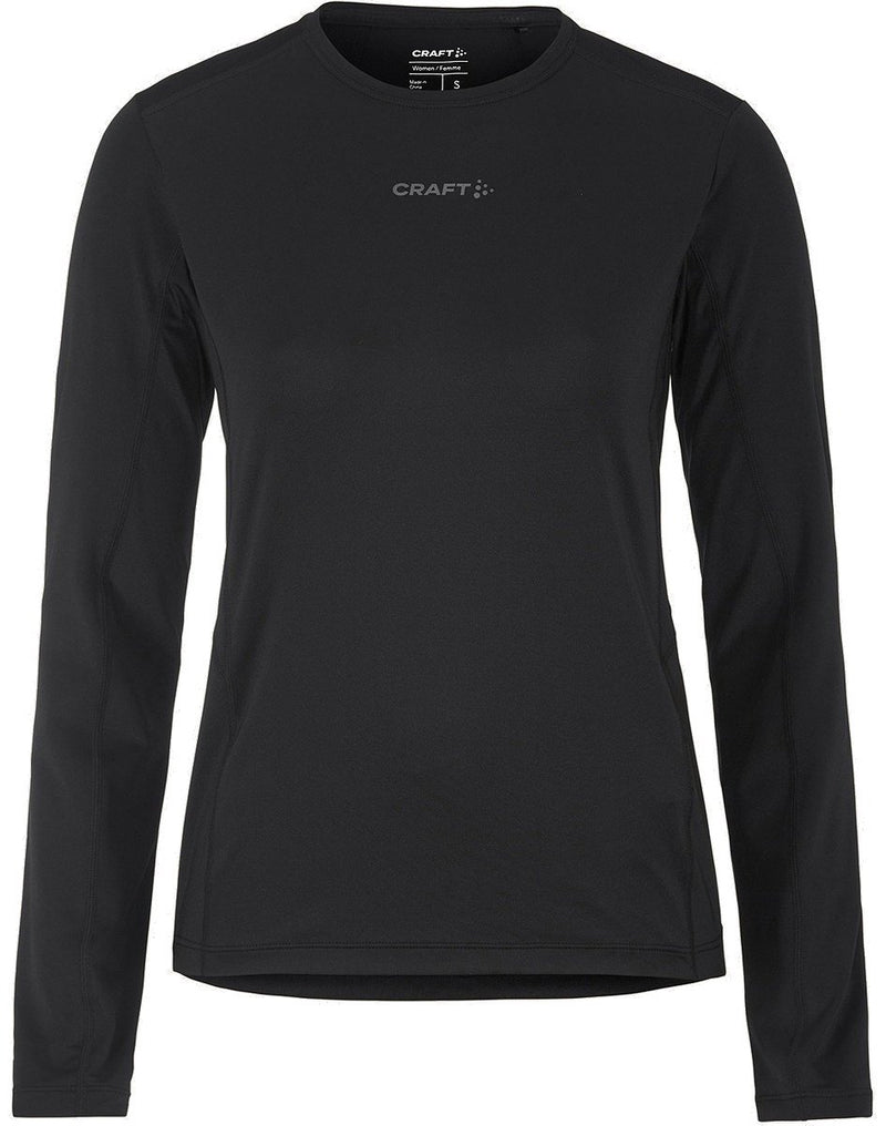 Craft adv essence ls tee 2 w dames sportshirt - zwart