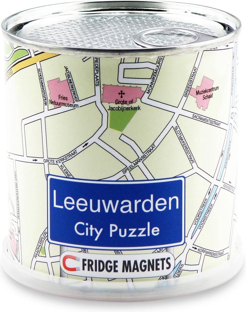 Puzzle della città Leeuwarden - puzzle - magnetico - 100 pezzi del puzzle