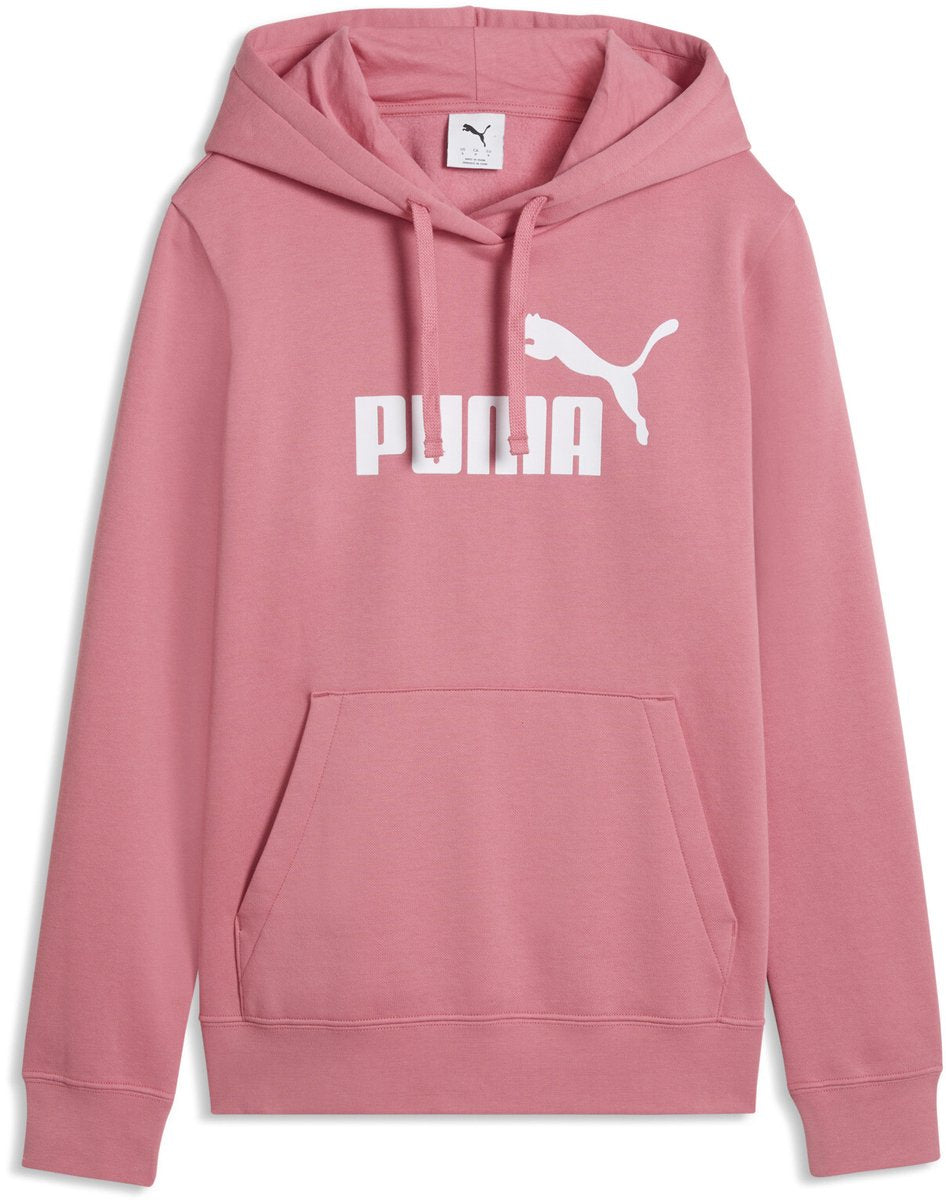 Puma ess no. Sudadera con capucha con logo 1 fl (s) para mujer - rosa salvaje