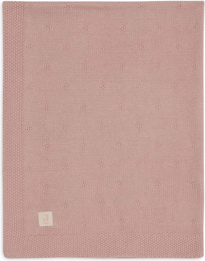 Jollein - coperta per lettino 75x100 cm - coperta per lettino, coperta per lettino, coperta per bambini - accogliente maglia rosa selvatica