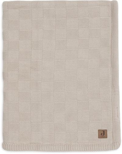 Coperta per culla Jollein - 100x150 cm - maglia a maglia - caldo velluto sabbia
