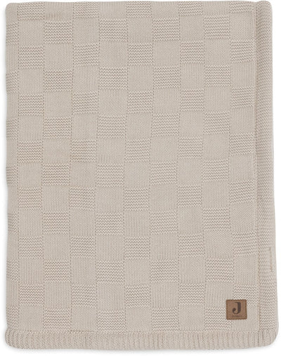 Coperta per culla Jollein - 75x100 cm - maglia a maglia - caldo velluto sabbia